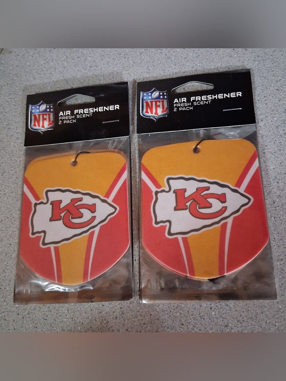 Kansas City Cheifs Hanging Car Air Freshners 4pc Lot